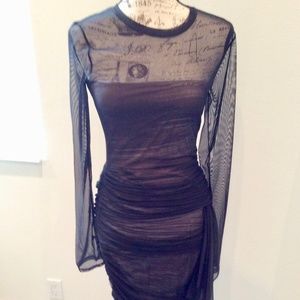 BCBG Cocktail Sheer Illusion Dress